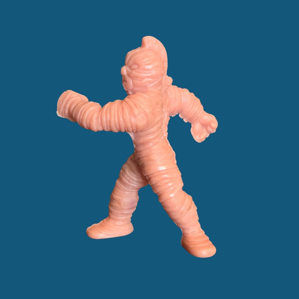 Vintage Kinnikuman Kinkeshi MUSCLE Salmon Pink Rubber Figure Zebra B 219 - Picture 4 of 9